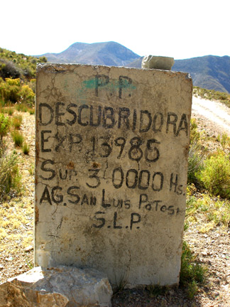 Descubridora claim marker