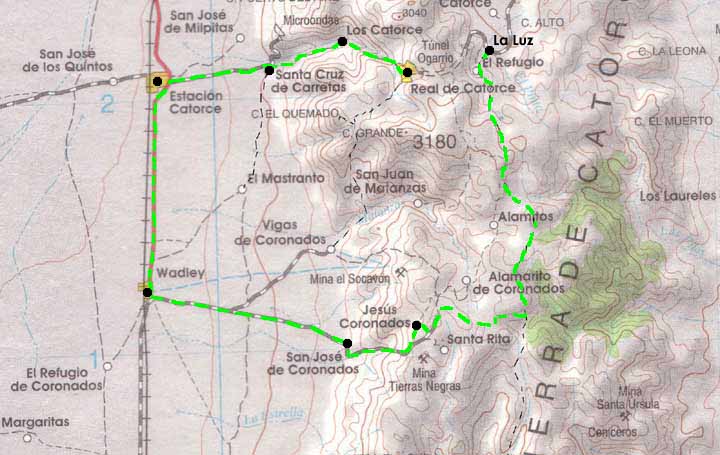 Real to Wadley to Alamitos area map