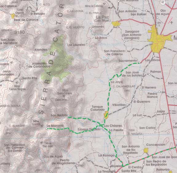 La Maromo area map