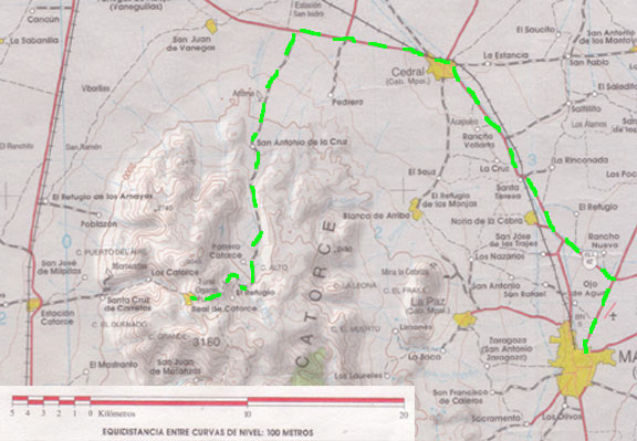 Matahuala to Real de Catorce Roadmap