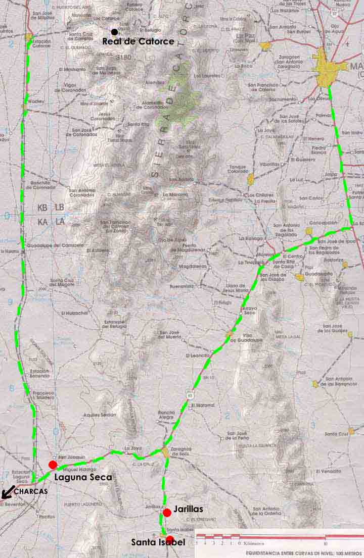 Mezcal Factories Tour map